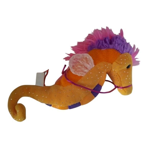 Douglas Orange Seahorse Plush Toy - Picture 3 of 3